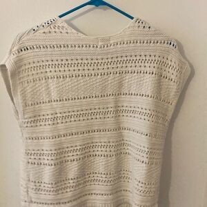 a new day Cream Crochet Sweater